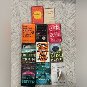 Lot of new and gently used bestselling books.